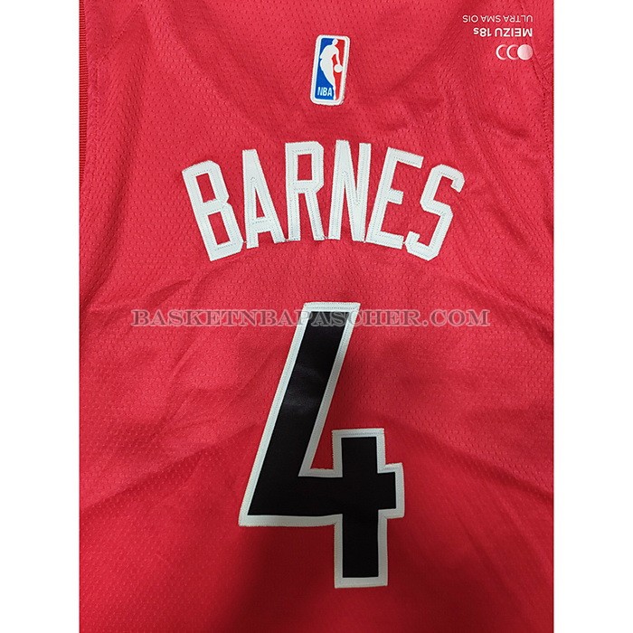 Maillot Tornto Raptors Scottie Barnes NO 4 Icon 2020-21 Rouge